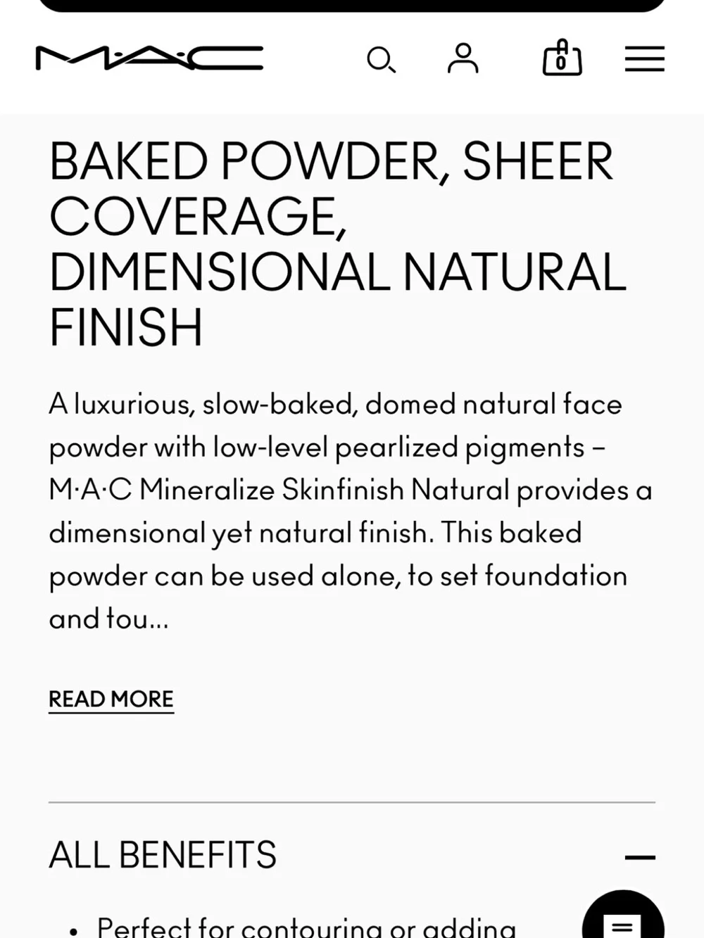 MAC Mineralize skinFinish Face Powder in dark
